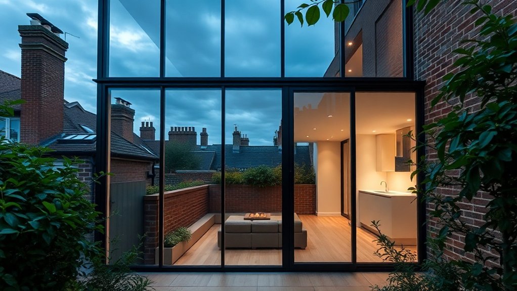 Glass Extension Walls Greenwich