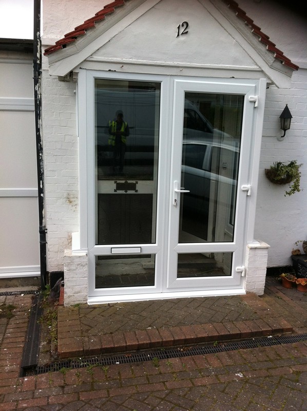 uPVC French doors fitted as front entrance in Greenwich
